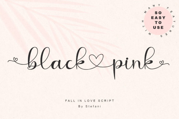 Black Pink Font Review: A Delicate Script for Romantic Designs
