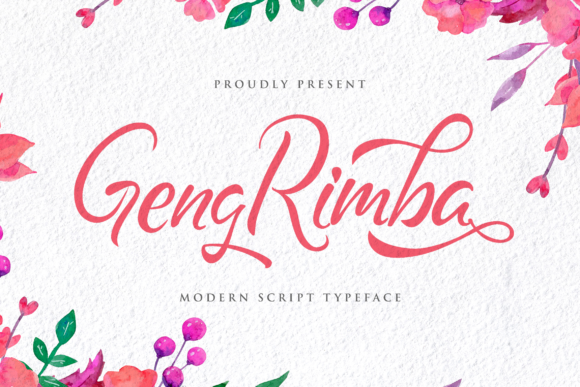 Geng Rimba: Elegant Script Handwritten Fonts for Makers