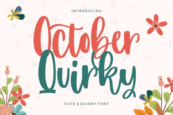 October Quirky: A Sweet Handwritten Typeface for Makers