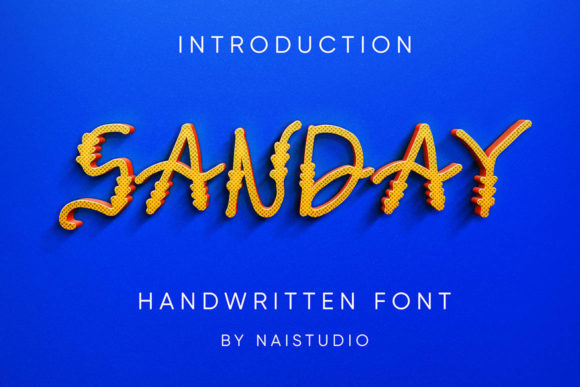 Sanday Font for Handmade Product Design