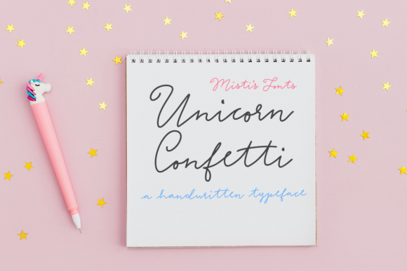 Unicorn Confetti Font for Elegant Branding